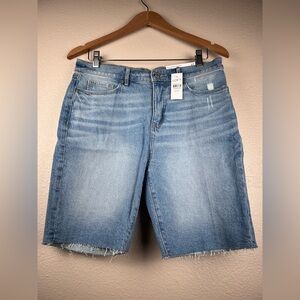 LOFT High Rise Skinny Bermuda Shorts Size 27 NWT